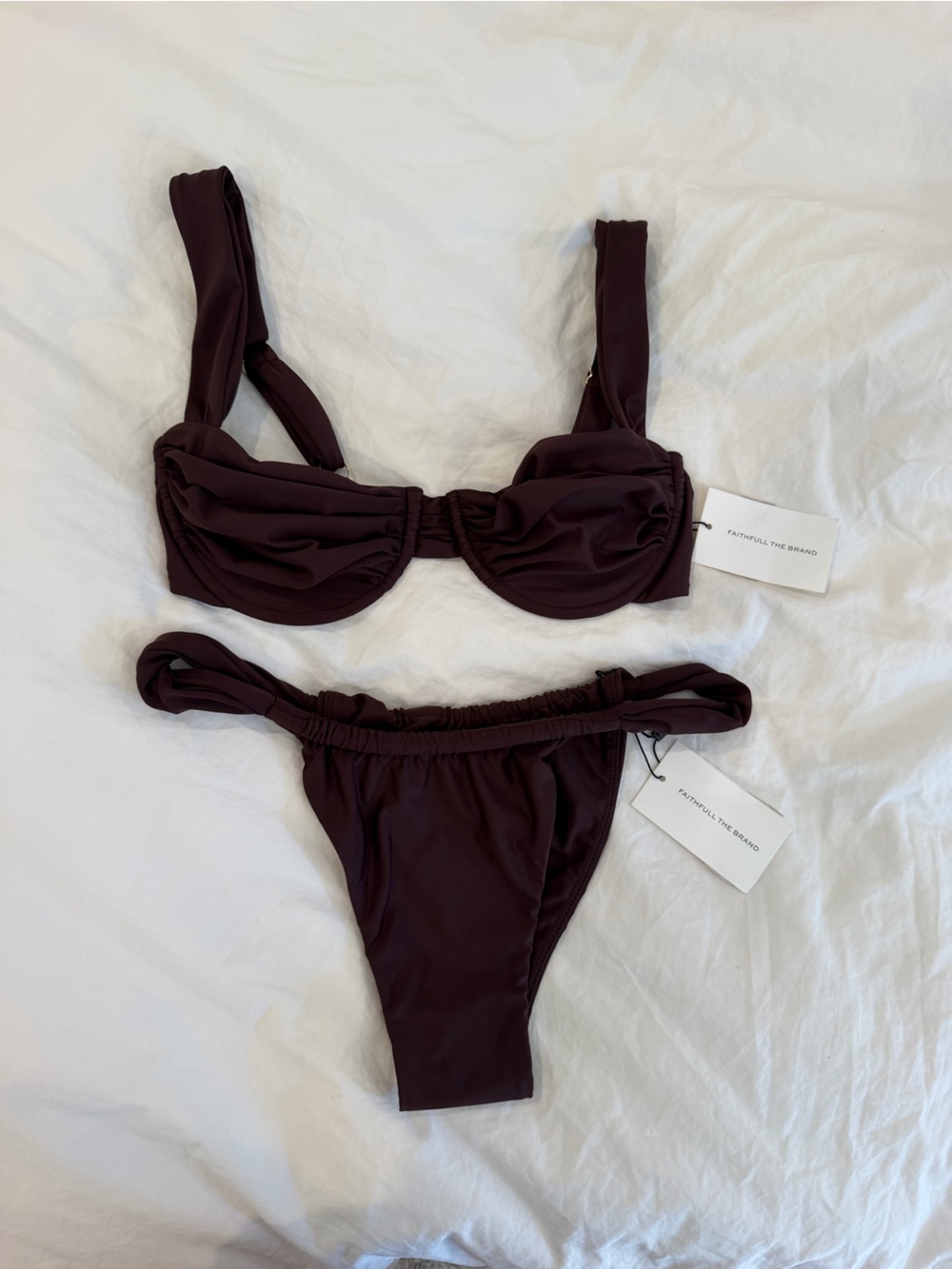 Faithfull the Brand Andez & Sol bikini in color Soil, size Large. New with tags!